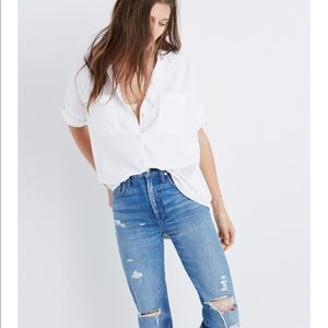 Madewell White Courier Button Down
